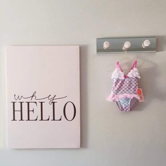 NWT Floatimini Mermaid Petal pink & blue ruffle one piece swimsuit - Picture 8 of 11